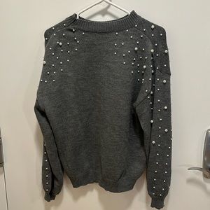 Women’s sweater with pearls sewn in. Size medium! Beautiful!